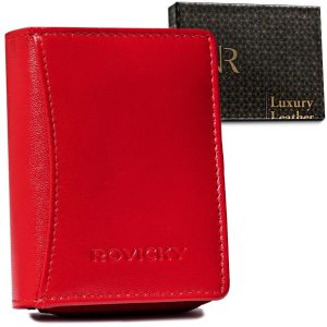Kompaktowy skórzany portfel damski — Rovicky