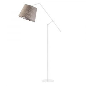 Regulowana lampa podłogowa, Foya, 77x170 cm, klosz szary melanż
