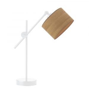 Lampka biurkowa, regulowana, Mali eco, 20x50 cm, klosz dąb sonoma
