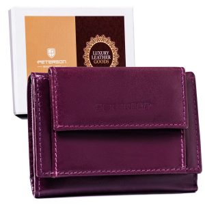 Mały, skórzany portfel damski z systemem. RFID Protect — Peterson