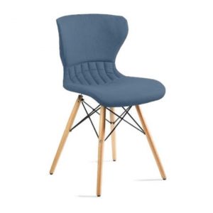 Krzesło do jadalni, salonu, soft, niebieski