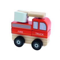 Zabawka drewniana - Fire truck. Straż pożarna 61766 Trefl