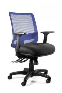 Fotel ergonomiczny, biurowy, Saga. Plus. M, niebieska siatka