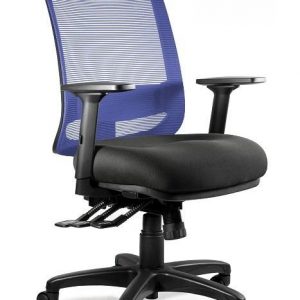 Fotel ergonomiczny, biurowy, Saga. Plus. M, niebieska siatka