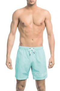 Modny, markowy strój kapielowy. Bikkembergs. Beachwear model. BKK1MBM01 kolor. Niebieski. Odzież męska. Sezon: