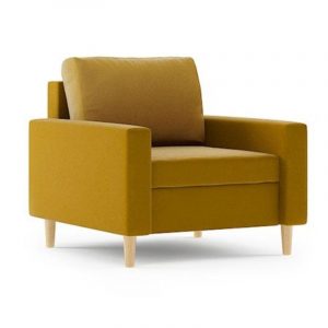 Nowoczesny fotel do salonu, Bellis, 76x93x70 cm, miodowy