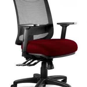 Fotel ergonomiczny, biurowy, Saga. Plus. M, deepred