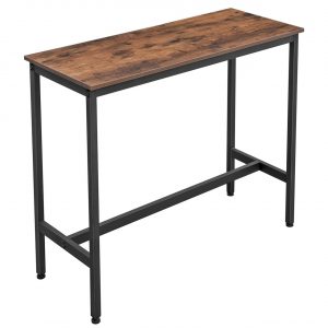 Biurko, stół do pokoju, 100x40x90 cm, ciemny brąz, czarny, mat