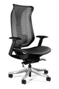 Fotel ergonomiczny, biurowy, siatka, Focus, czarny