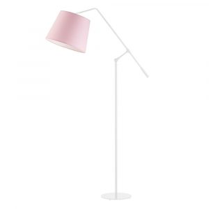 Regulowana lampa podłogowa, Foya, 77x170 cm, różowy klosz