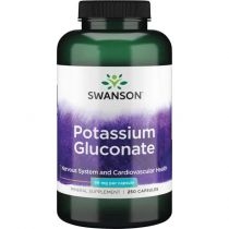 Swanson. Potassium. Gluconate - Glukonian. Potasu 99 mg. Suplement diety 250 kaps.