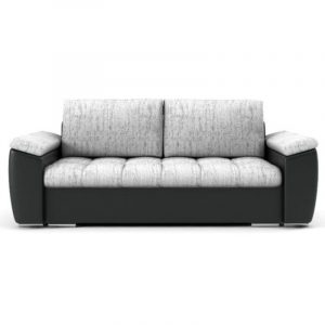 Sofa z funkcją spania, Vegas. II, 180x90x85 cm, biel, czarny