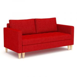 Sofa dwuosobowa, Oslo, 155x90x75 cm, czerwony