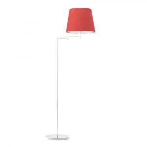 Lampa stojąca podłogowa, Asti, 63x165 cm, czerwony klosz