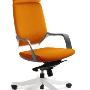 Fotel, krzesło biurkowe, Apollo, biały, mandarin
