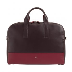 DUDU 16-calowe skórzane torby na laptopa dla mężczyzn i kobiet, torba na dokumenty z dwoma uchwytami i odpinanym paskiem na ramię