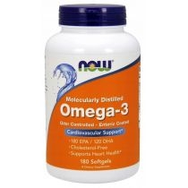 Now. Foods. Omega-3 Molecularly. Distilled. Suplement diety 180 kaps.
