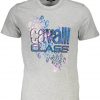 CAVALLI CLASS T-SHIRT Z KRÓTKIM RĘKAWEM MĘSKI SZARY