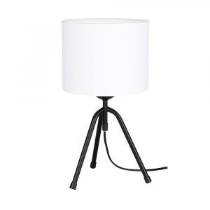 Lampa stołowa z abażurem, Tami, 24x24x27 cm, czarny, biały