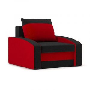 Fotel do salonu, Hewlet, 87x92x75 cm, czarny, czerwony