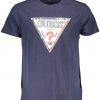 T-SHIRT MĘSKI Z KRÓTKIM RĘKAWEM GUESS JEANS NIEBIESKI