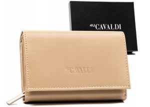 Duży, skórzany portfel damski na zatrzask - 4U Cavaldi