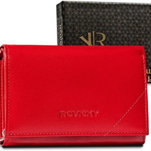 Skórzany kompaktowy portfel damski - Rovicky