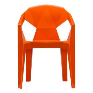 Krzesło do salonu, kuchni, muze, pomarańczowe