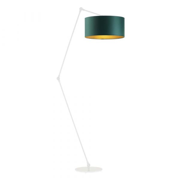 Lampa stojąca, Bari gold, 60x177 cm, klosz butelkowa zieleń ze złotym wnętrzem