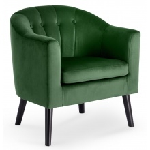 Fotel wypoczynkowy. Marshal welurowy zielony