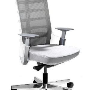 Fotel biurowy, krzesło obrotowe, Spinelly. M, biały, snowy