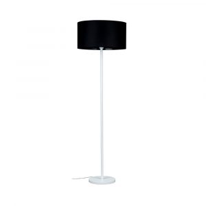 Prosta lampa podłogowa, stojąca, Tamara, 50x160 cm, biały, czarny