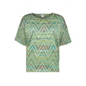 Koszulka. T-shirt marki. Missoni model. DS22SL0UBK029C kolor. Zielony. Odzież damska. Sezon: Cały rok