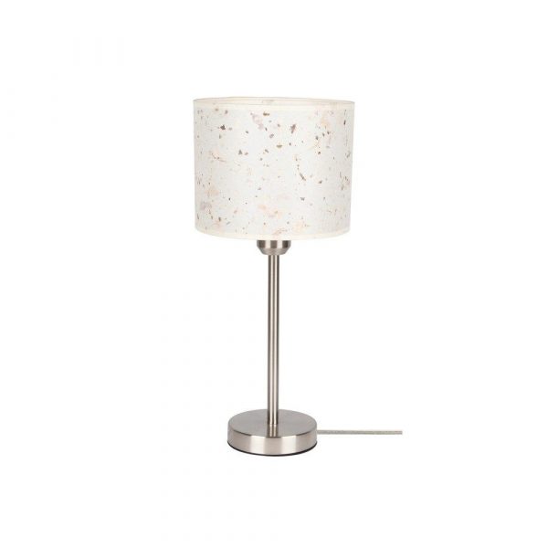 Lampa stołowa, Tamara, 20x49 cm, satyna, transparentny, eco