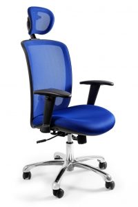 Fotel biurowy, ergonomiczny, Expander, niebieski