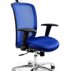 Fotel biurowy, ergonomiczny, Expander, niebieski