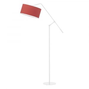 Regulowana lampa stojąca, Liberia, 77x170 cm, czerwony klosz