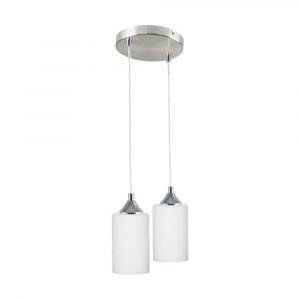 Lampa wisząca, Bosco. Mix, 18x108 cm, satyna, transparentny, biały