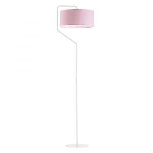 Lampa podłogowa stojąca, Tesallia, 45x156 cm, różowy klosz