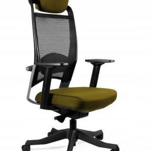 Wysoki fotel ergonomiczny, biurowy, Fulkrum, khaki