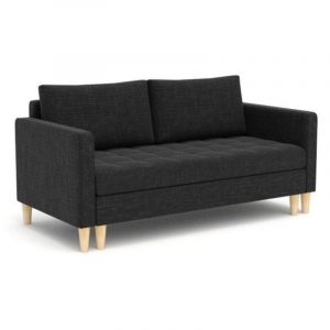 Sofa dwuosobowa, Oslo, 155x90x75 cm, czarny