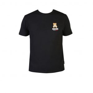 Koszulka. T-shirt marki. Moschino model. A0784-4410M kolor. Czarny. Odzież Męskie. Sezon: Wiosna/Lato