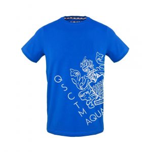 Koszulka. T-shirt marki. Aquascutum model. TSIA115 kolor. Niebieski. Odzież męska. Sezon: Wiosna/Lato