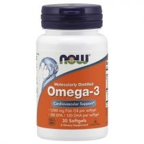 Now. Foods. Omega 3 - DHA 120 mg + EPA 180 mg. Suplement diety 30 kaps.