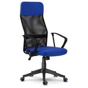 Fotel biurowy, obrotowy, krzesło, sydney, sofotel, niebieski, czarny