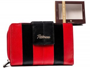 Skórzany portfel damski na zatrzask - Peterson