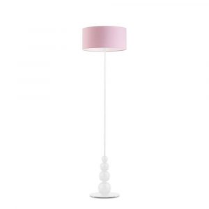 Lampa pokojowa, stojąca, Roma, 40x166 cm, różowy klosz
