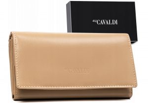 Klasyczny portfel damski ze skóry naturalnej - 4U Cavaldi