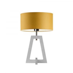Lampka nocna, stołowa, Clio, 30x47 cm, musztardowy klosz