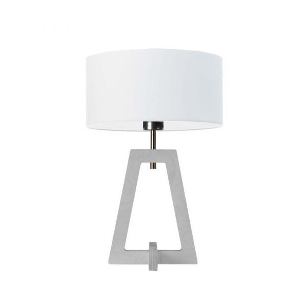 Lampka nocna, stołowa, Clio, 30x47 cm, biały klosz